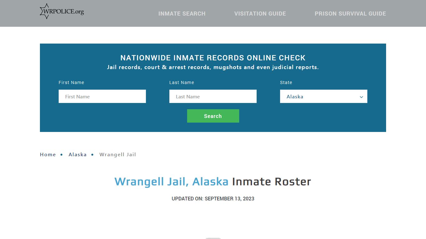 Wrangell Jail, Alaska - Inmate Locator