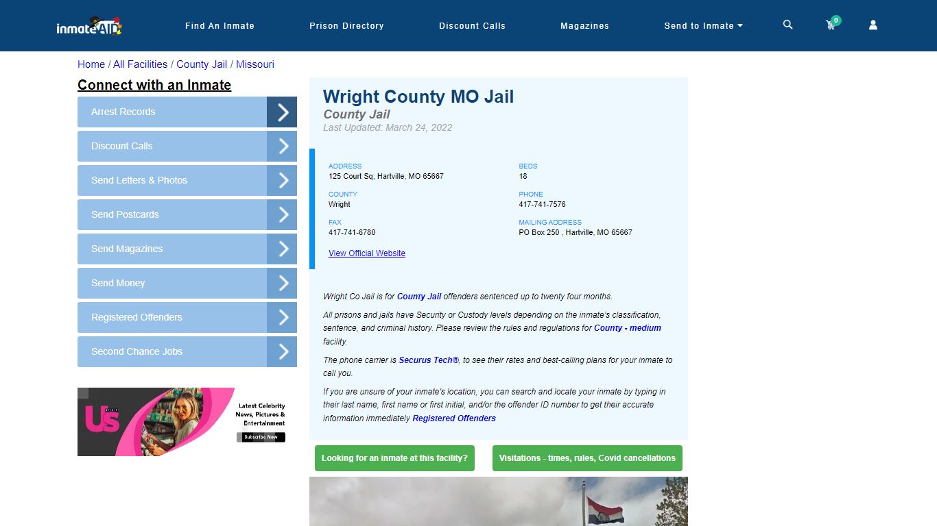 Wright County MO Jail - Inmate Locator - Hartville, MO