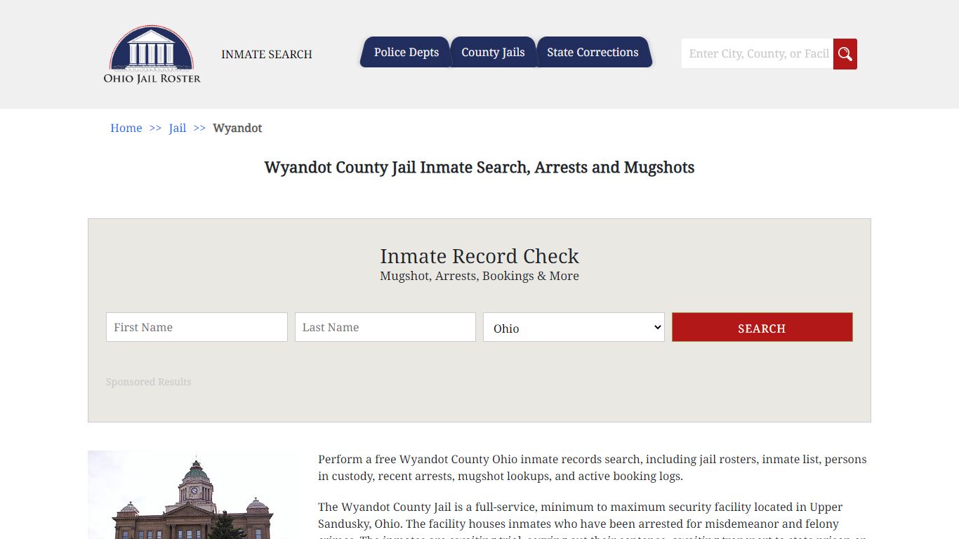 Wyandot County Jail Inmate Search, Arrests and Mugshots