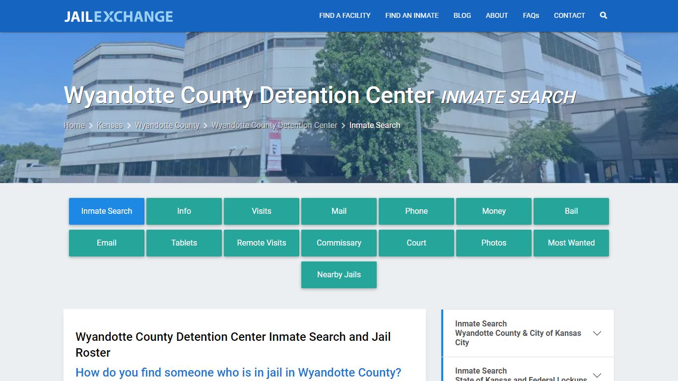 Wyandotte County Detention Center Inmate Search - Jail Exchange