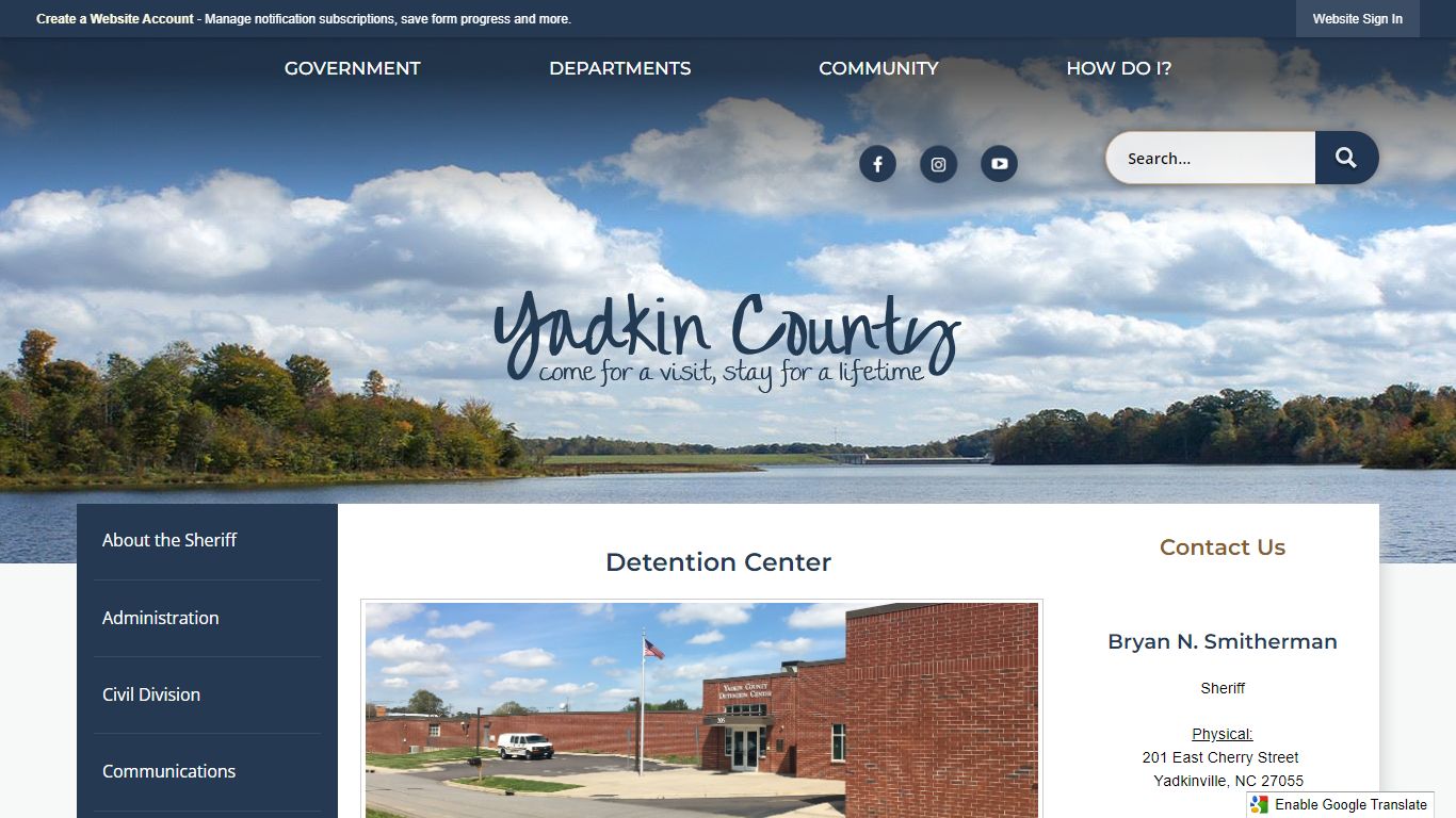 Detention Center | Yadkin County, NC - Official Website