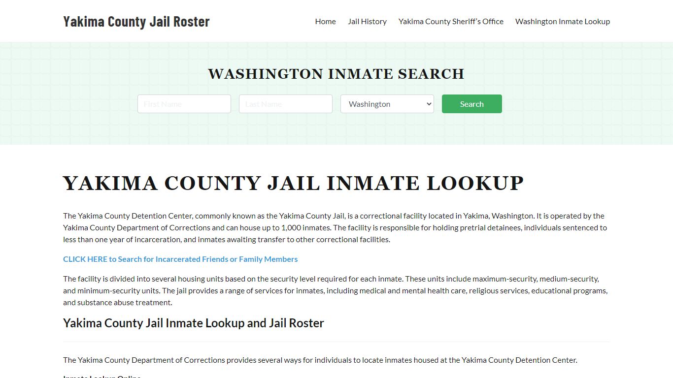 Yakima County Jail Roster Lookup, WA, Inmate Search