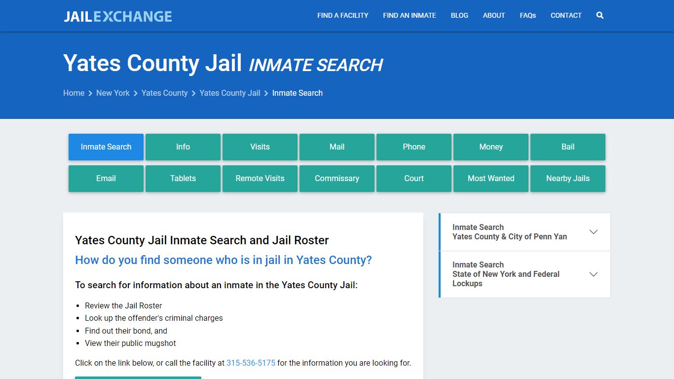 Inmate Search: Roster & Mugshots - Yates County Jail, NY