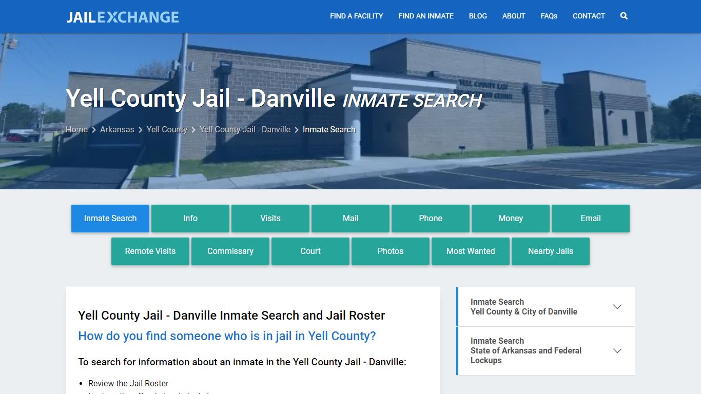 Inmate Search: Roster & Mugshots - Yell County Jail - Danville, AR
