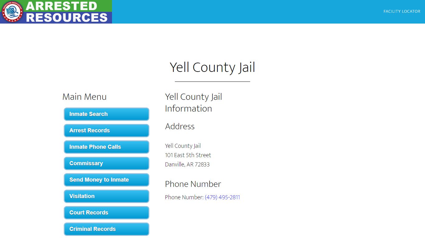 Yell County Jail - Inmate Search - Danville, AR - Arrested Resources