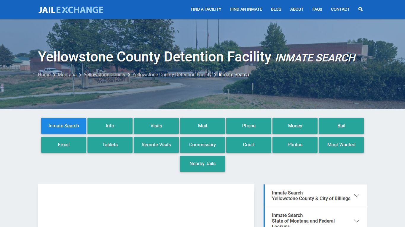 Yellowstone County Detention Facility Inmate Search