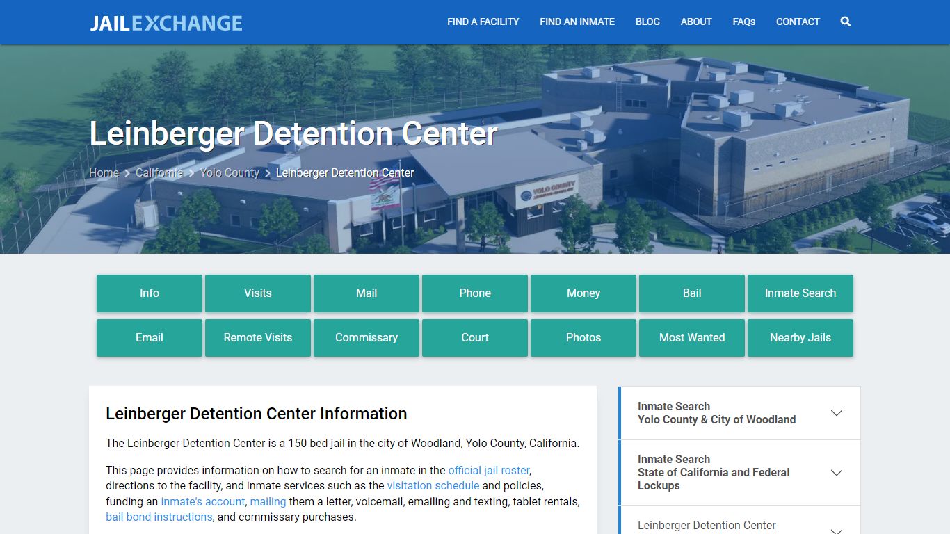 Leinberger Detention Center, CA Inmate Search, Information - Jail Exchange