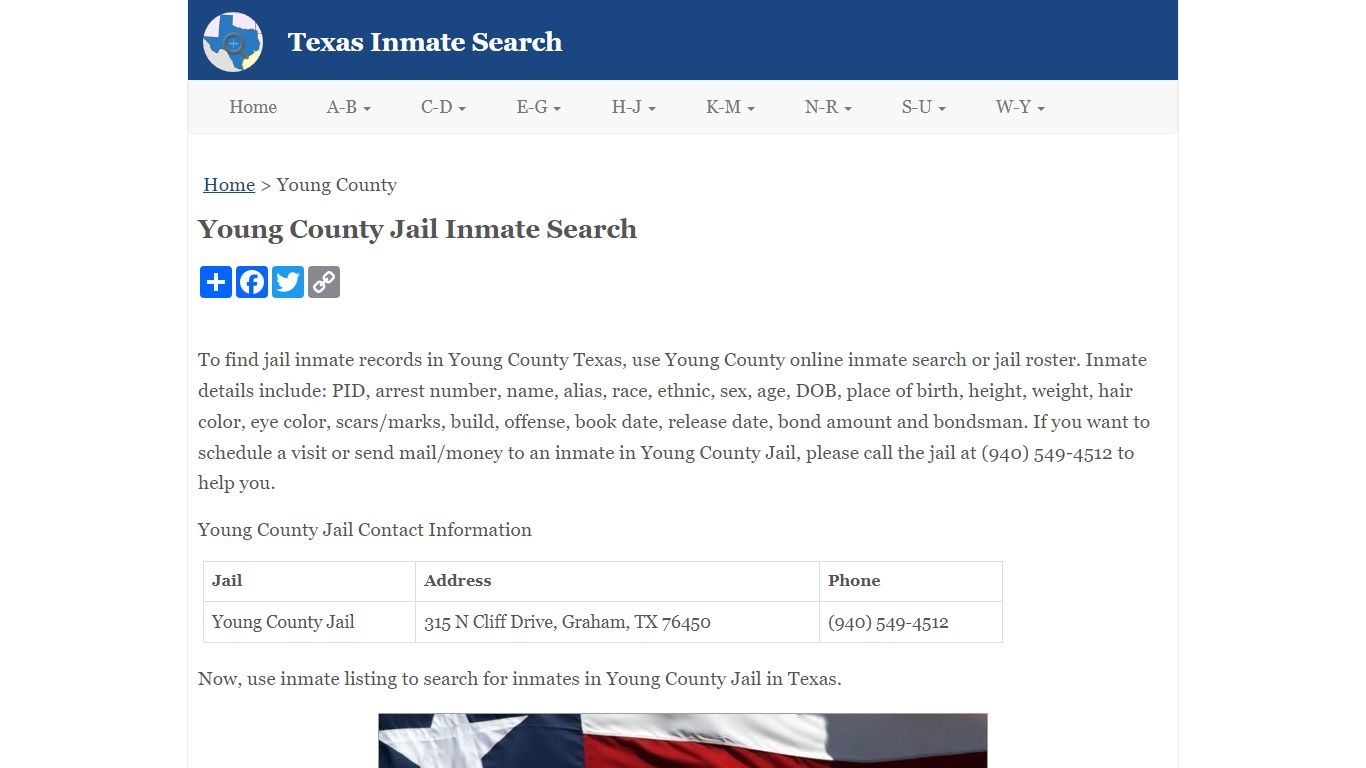 Young County Jail Inmate Search
