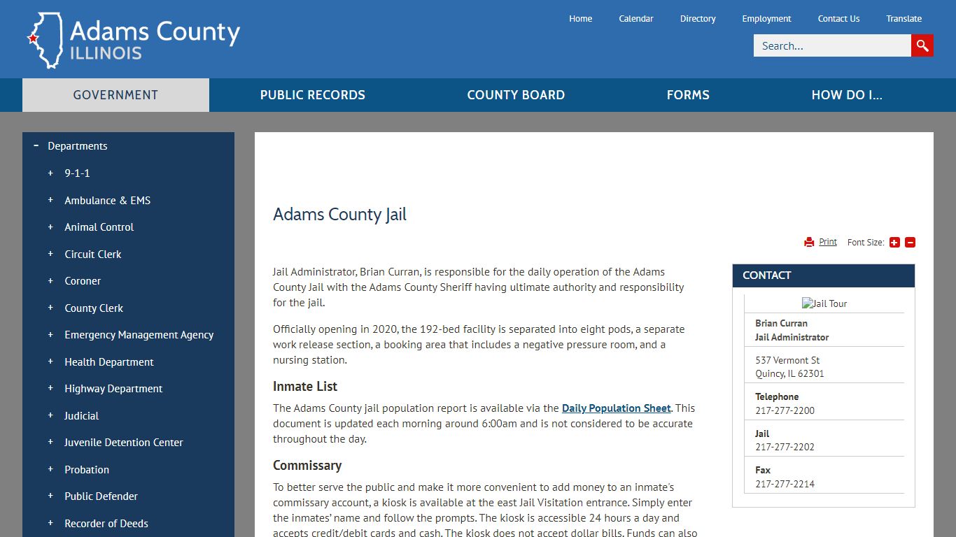 Adams County Jail | Adams County, IL