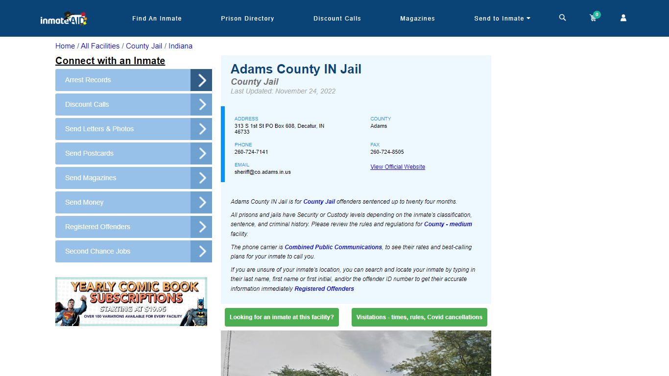 Adams County IN Jail - Inmate Locator - Decatur, IN