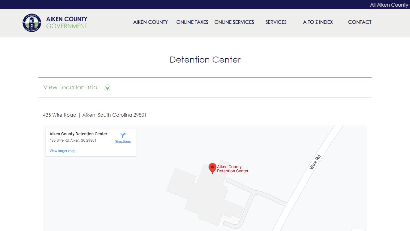 Detention Center - Aiken County Government