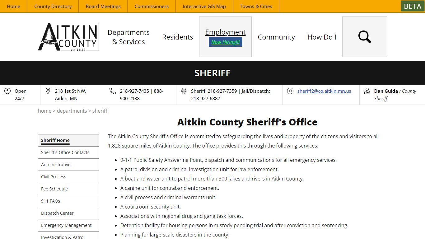 Aitkin County Sheriff's Office | Aitkin County, MN