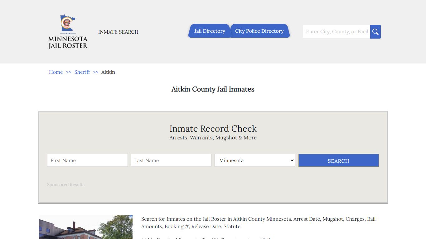 Aitkin County Jail Inmates | Jail Roster Search - Minnesota Jail Roster