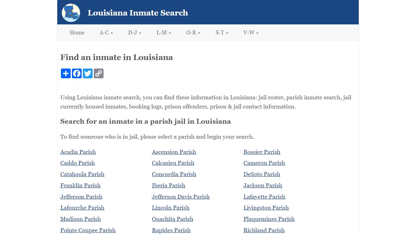 Louisiana Inmate Search