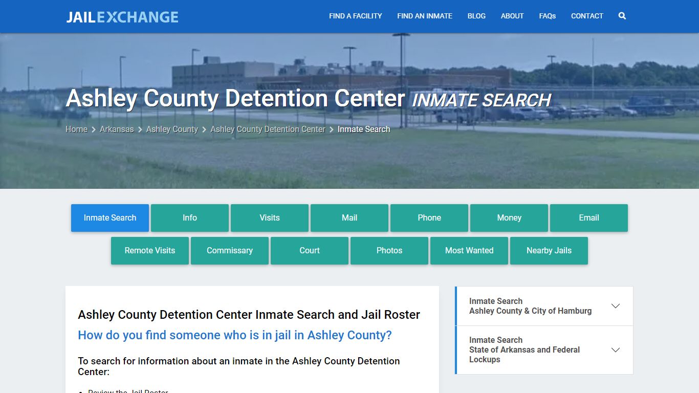 Ashley County Detention Center Inmate Search - Jail Exchange