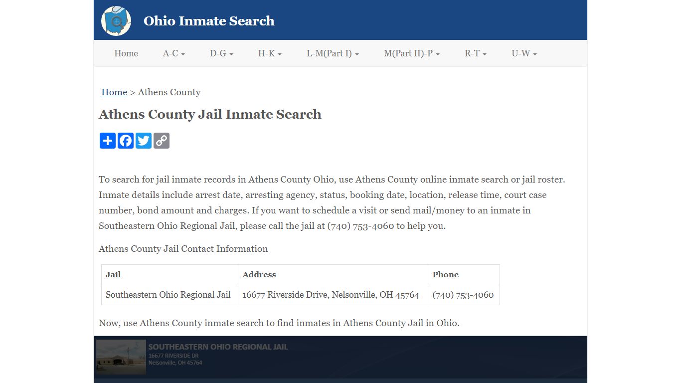 Athens County Jail Inmate Search