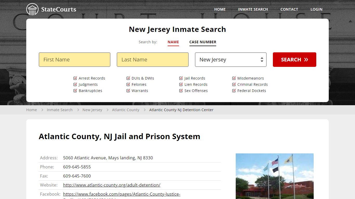 Atlantic County NJ Detention Center Inmate Records Search, New Jersey ...