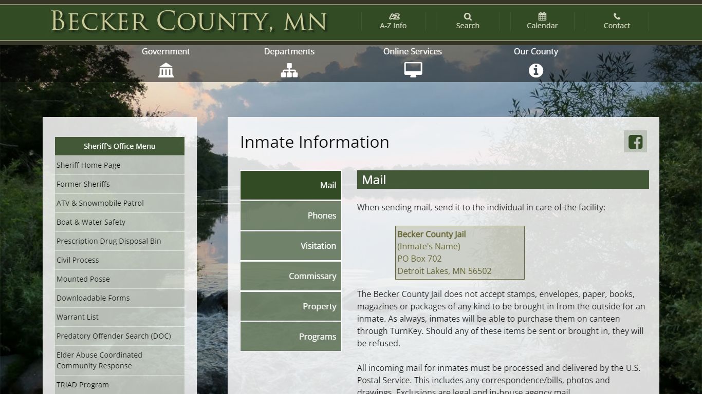 Inmate Information - Becker County, Minnesota