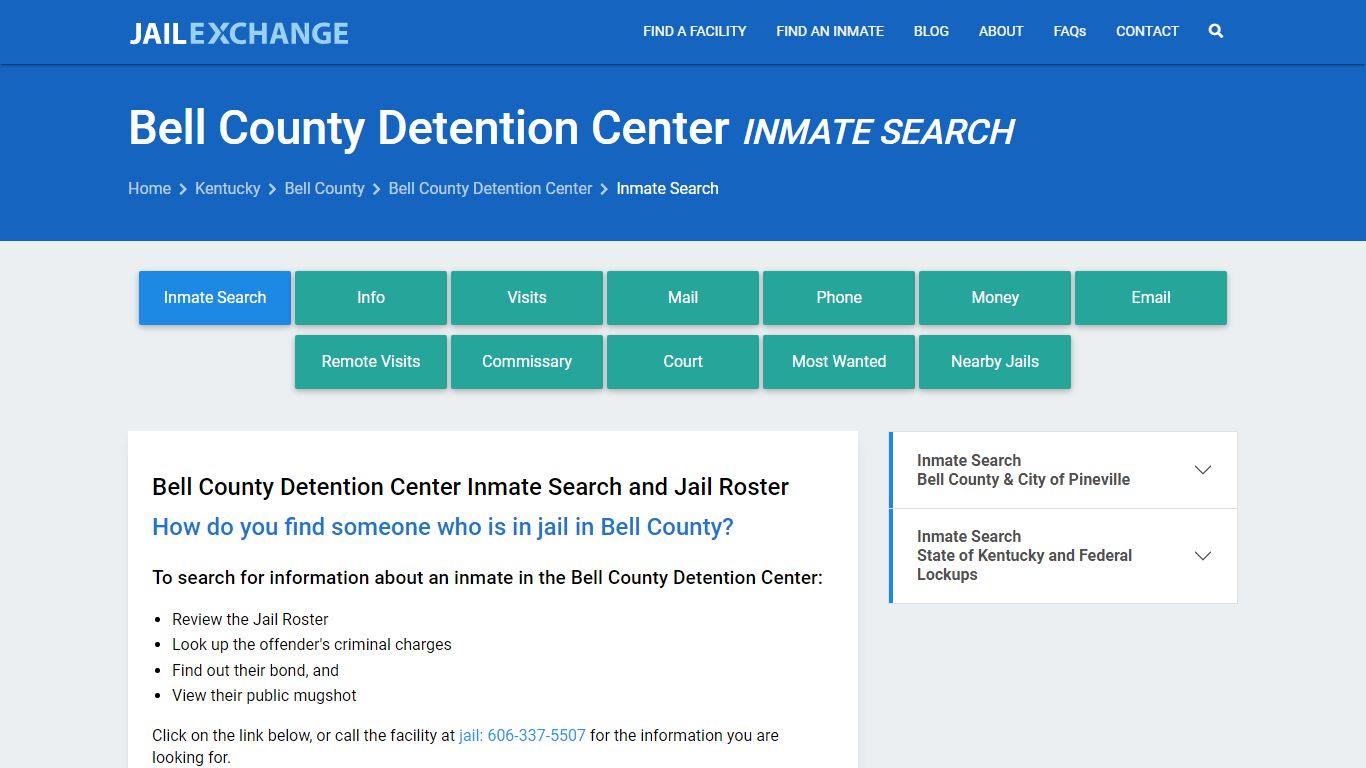 Bell County Detention Center Inmate Search - Jail Exchange