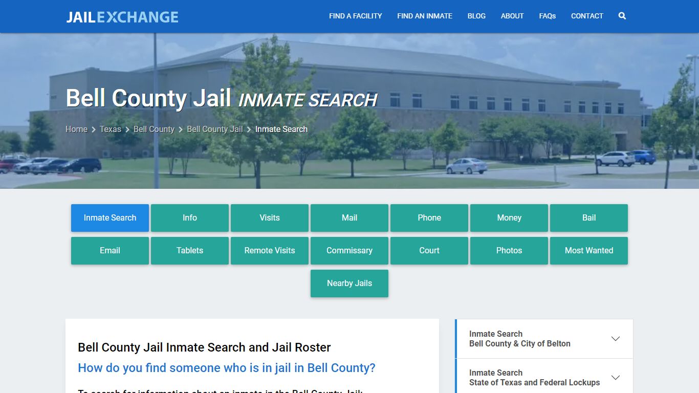 Inmate Search: Roster & Mugshots - Bell County Jail, TX