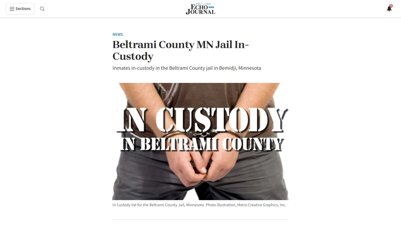 Beltrami County MN Jail In-Custody - Pequot Lakes, Minnesota
