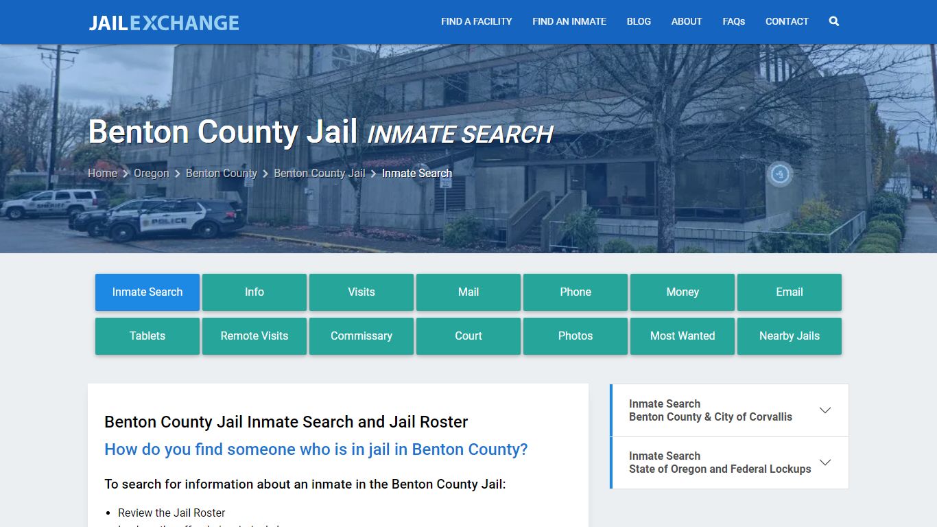 Benton County Jail Inmate Search - Jail Exchange