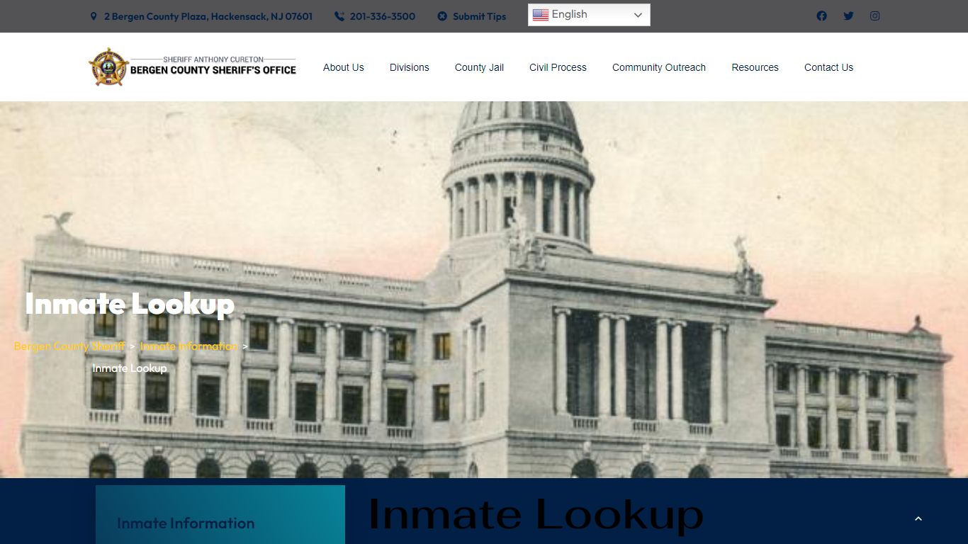 Inmate Lookup – Bergen County Sheriff