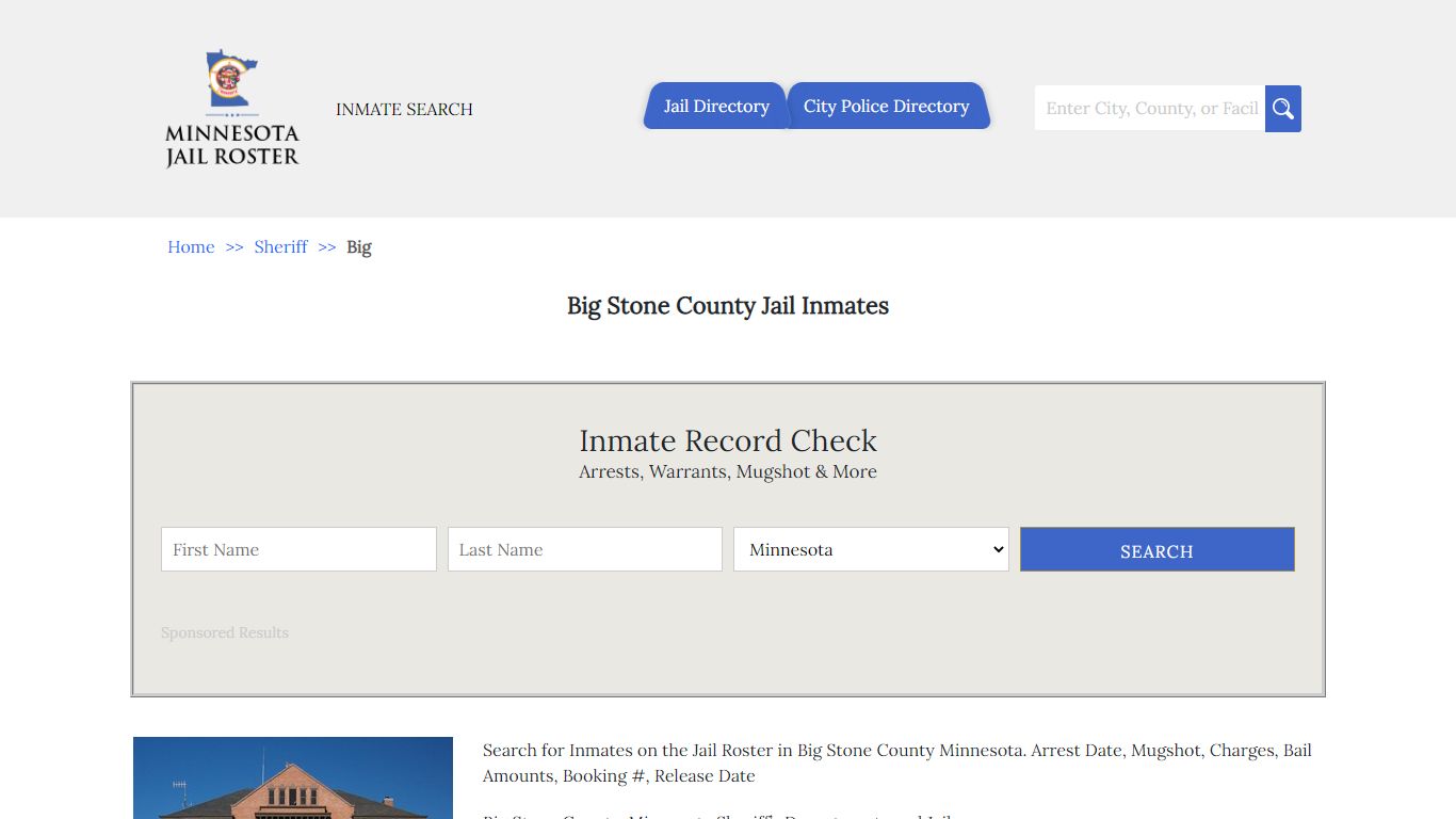 Big Stone County Jail Inmates | Jail Roster Search - Minnesota Jail Roster