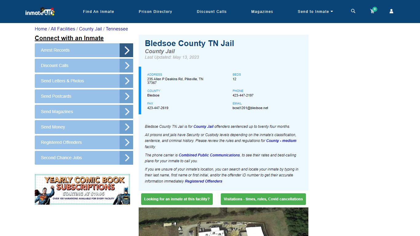 Bledsoe County TN Jail - Inmate Locator - Pikeville, TN