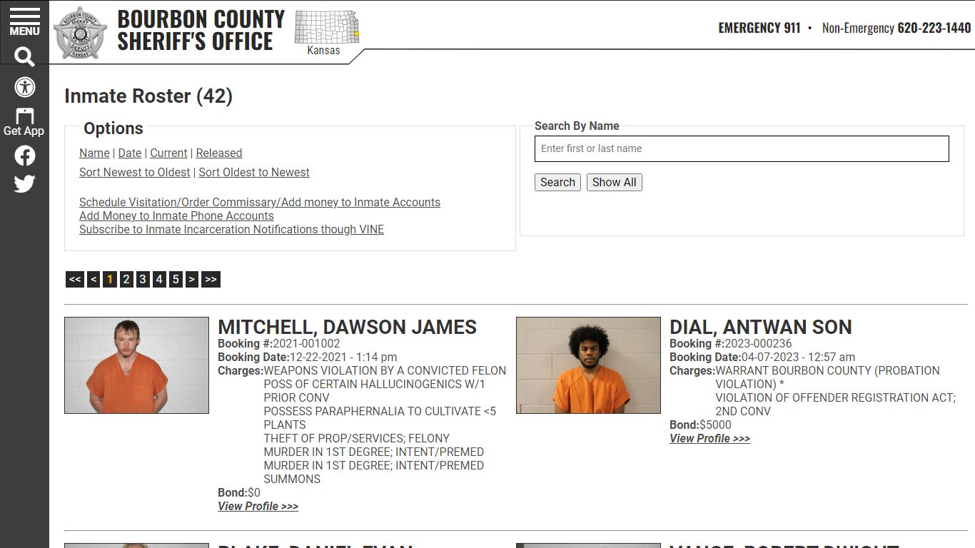 Inmate Roster - Bourbon County KS Sheriff’s Office