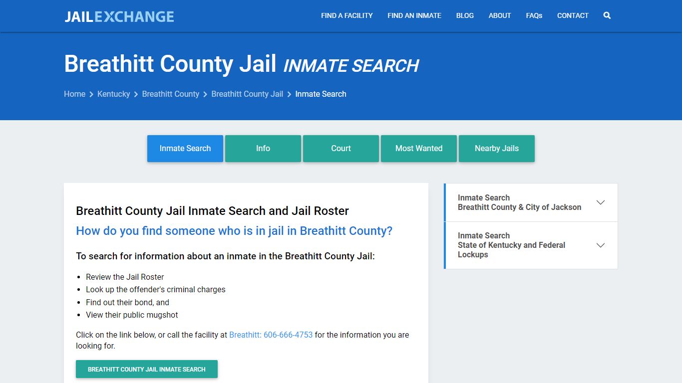 Inmate Search: Roster & Mugshots - Breathitt County Jail, KY