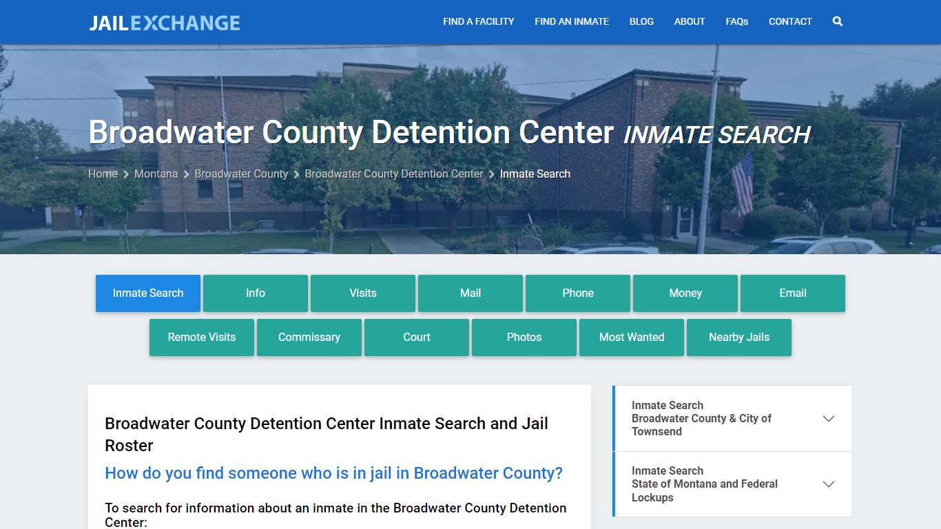 Broadwater County Detention Center Inmate Search - Jail Exchange