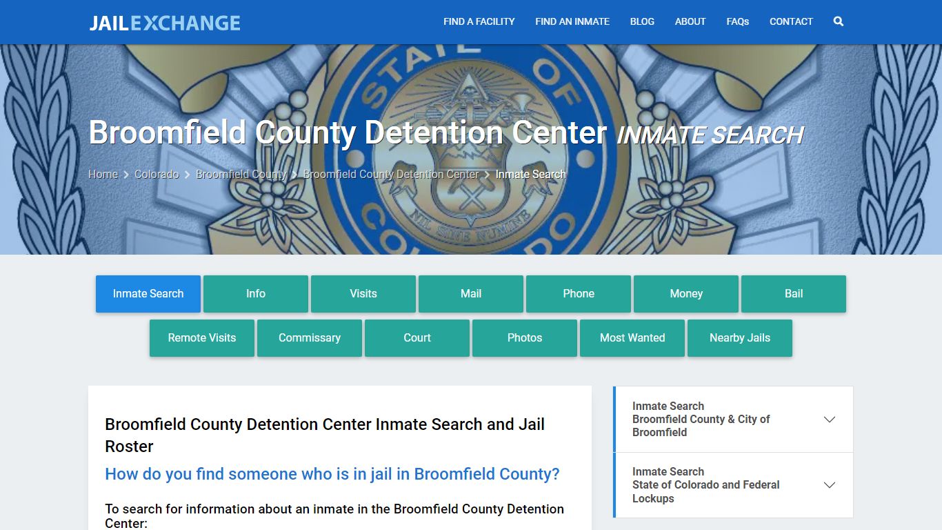 Broomfield County Detention Center Inmate Search - Jail Exchange