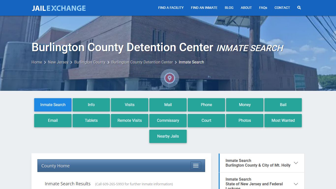 Burlington County Detention Center Inmate Search - Jail Exchange