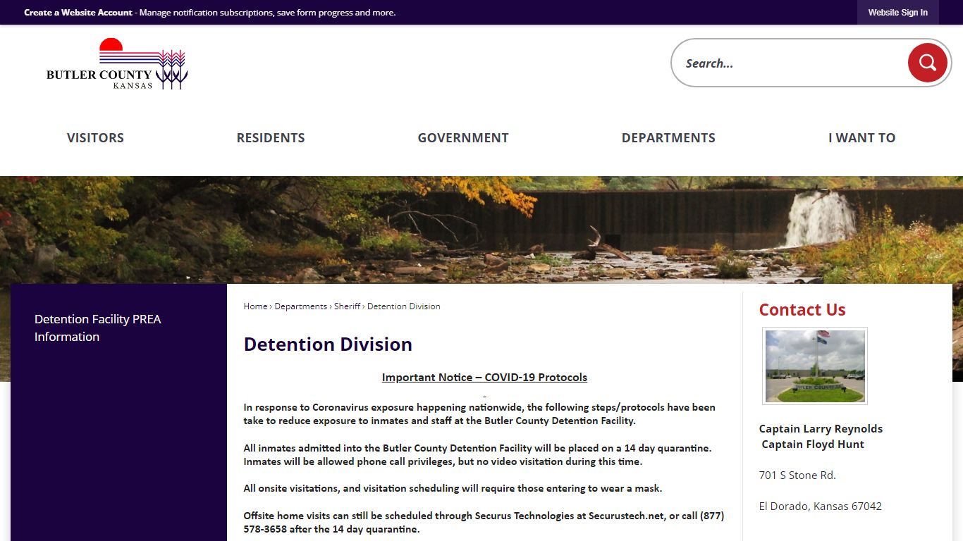 Detention Division | Butler County, KS - Official Website