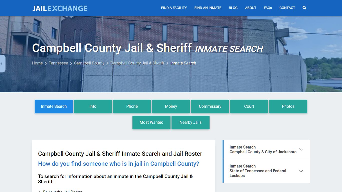 Campbell County Jail & Sheriff Inmate Search - Jail Exchange