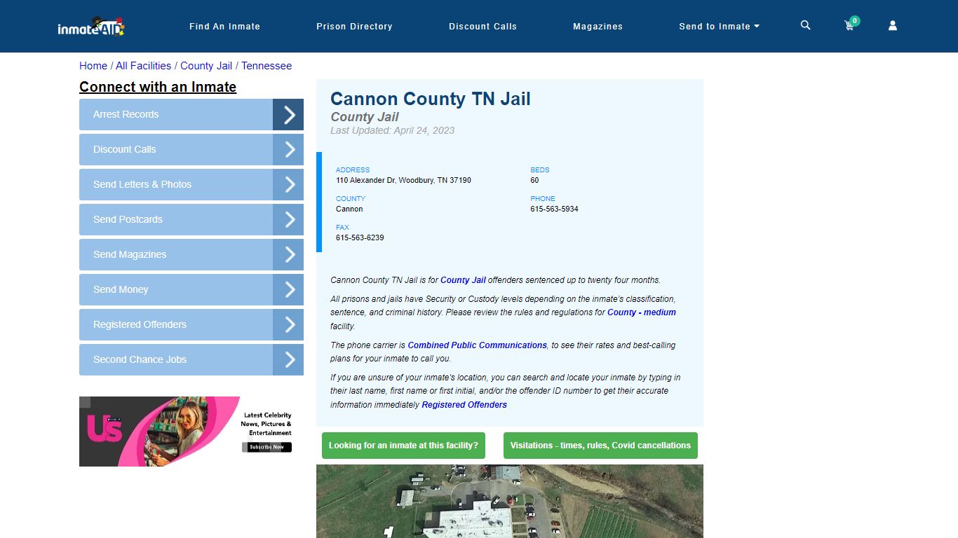 Cannon County TN Jail - Inmate Locator - Woodbury, TN