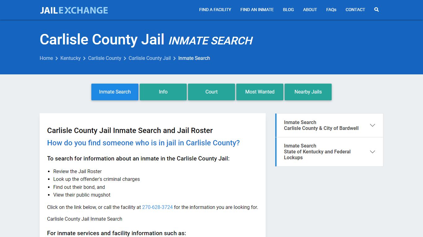 Inmate Search: Roster & Mugshots - Carlisle County Jail, KY
