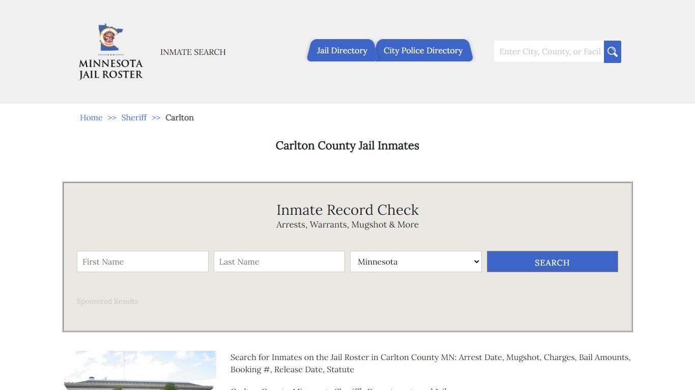 Carlton County Jail Inmates | Jail Roster Search - Minnesota Jail Roster