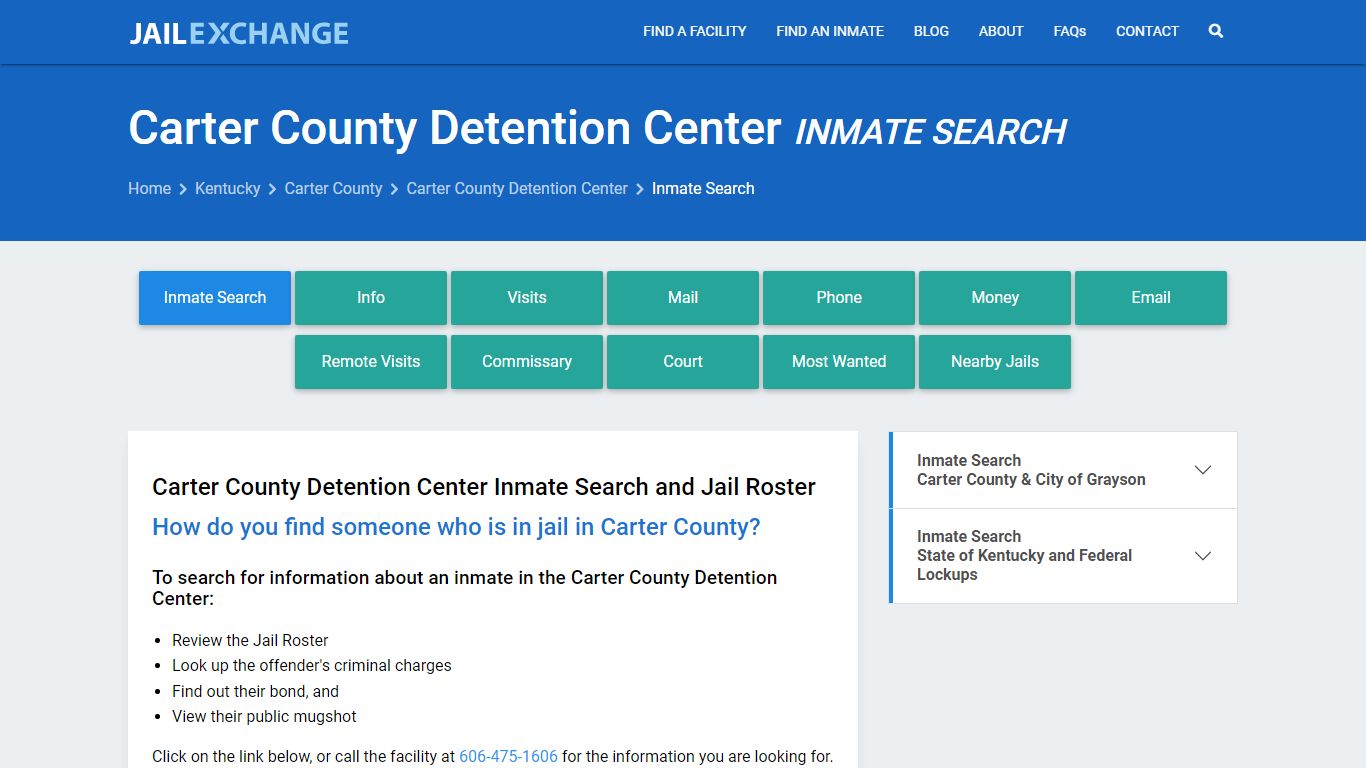 Carter County Detention Center Inmate Search - Jail Exchange