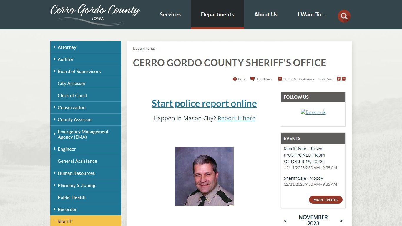 Cerro Gordo County Sheriff's Office | Cerro Gordo County, IA