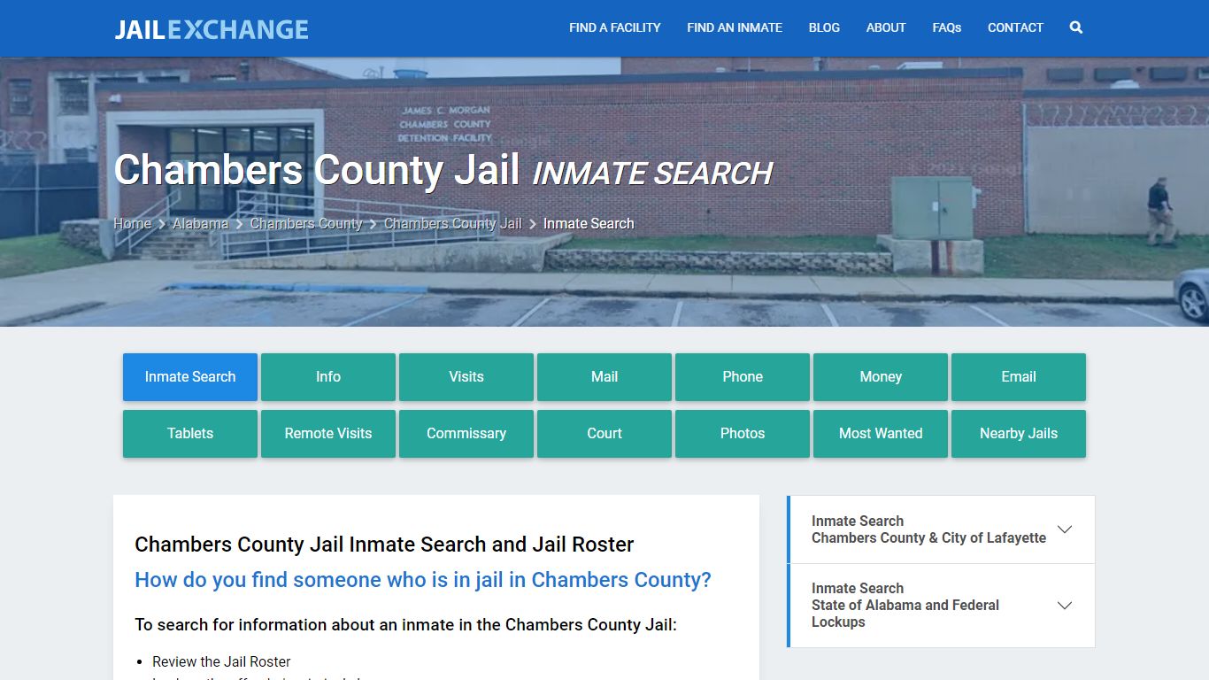 Inmate Search: Roster & Mugshots - Chambers County Jail, AL