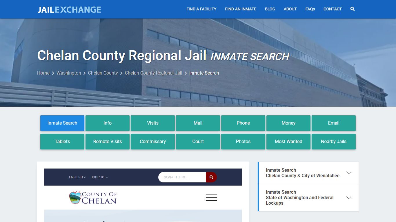 Chelan County Regional Jail Inmate Search - Jail Exchange