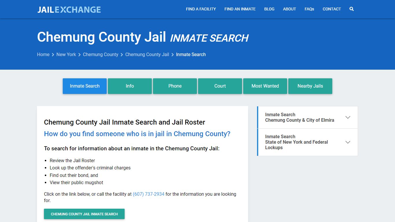 Inmate Search: Roster & Mugshots - Chemung County Jail, NY