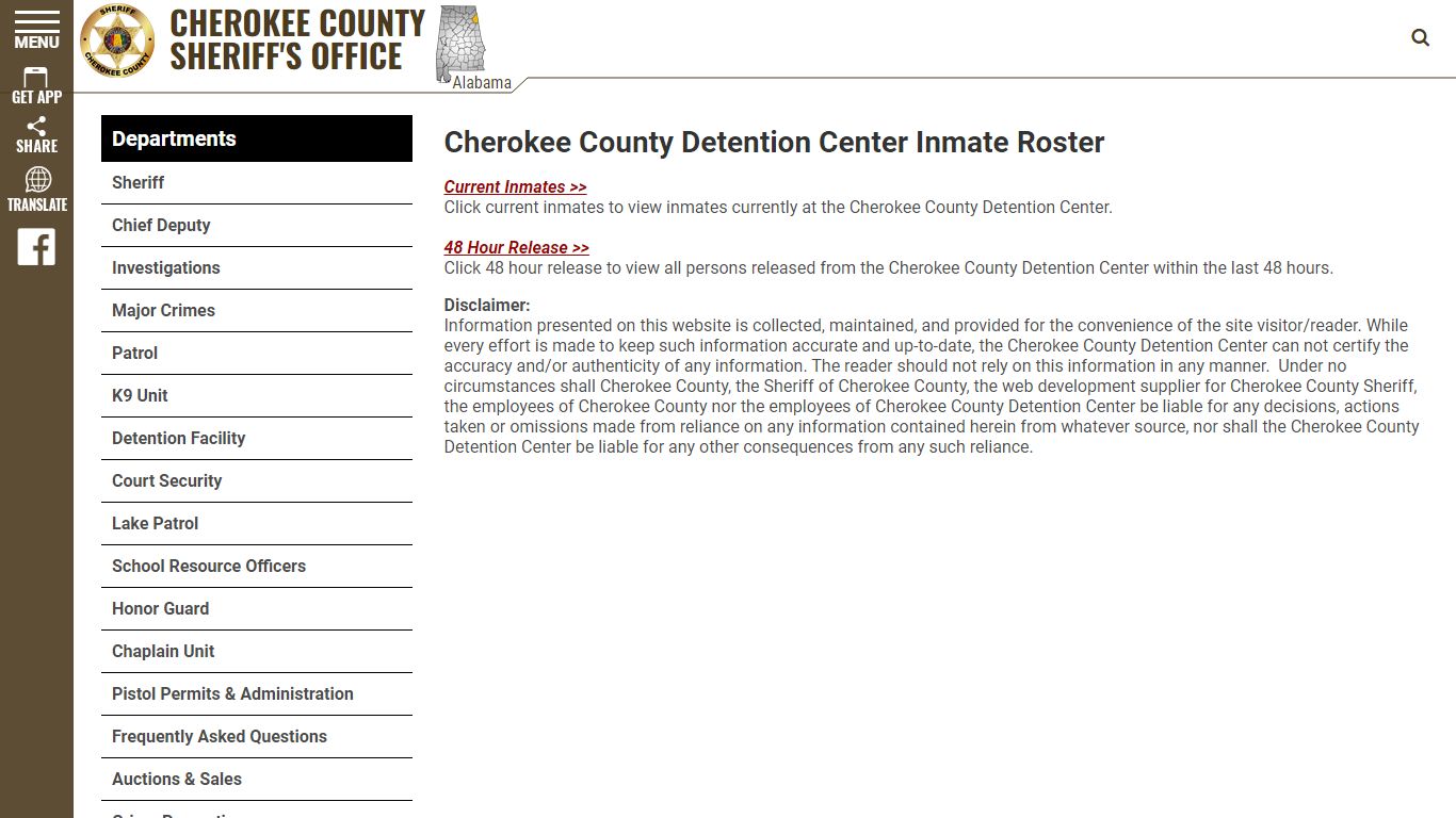 Roster Choose - Cherokee County Sheriff AL