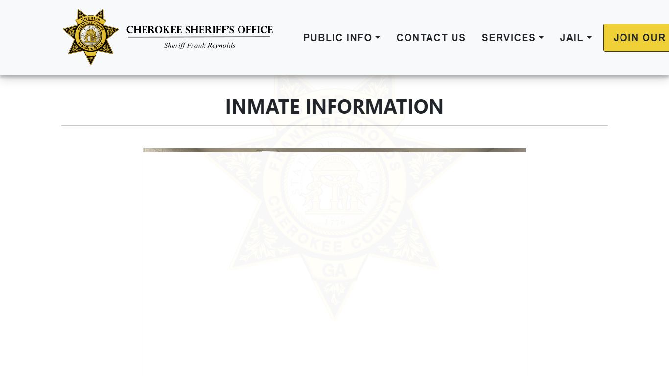 Inmate Info - Sheriff - Cherokee County, Ga