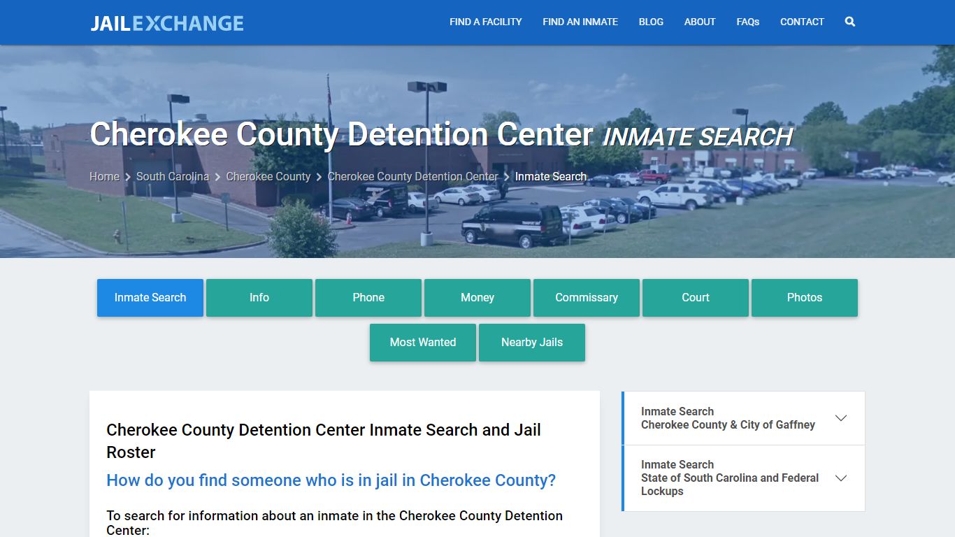 Cherokee County Detention Center Inmate Search - Jail Exchange