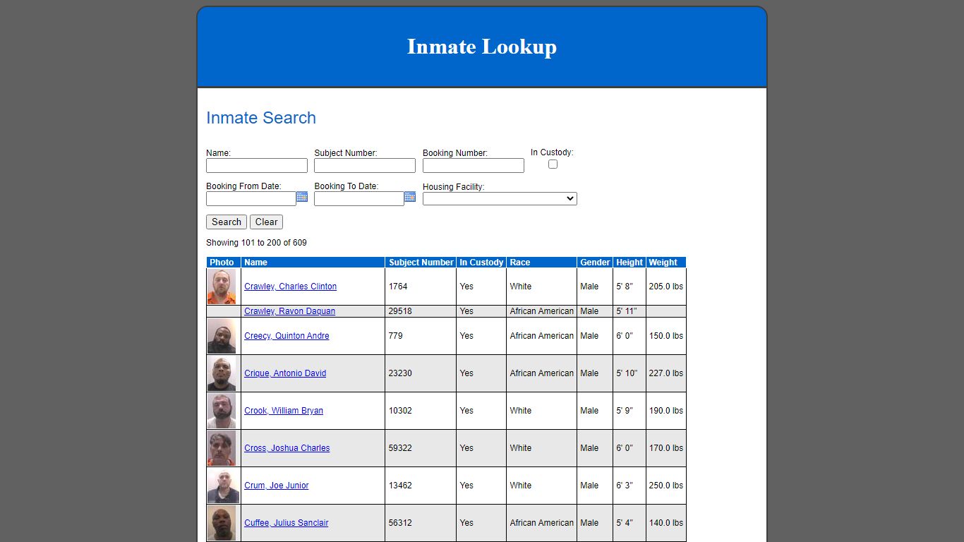 Inmate Search - Chesapeake, Virginia