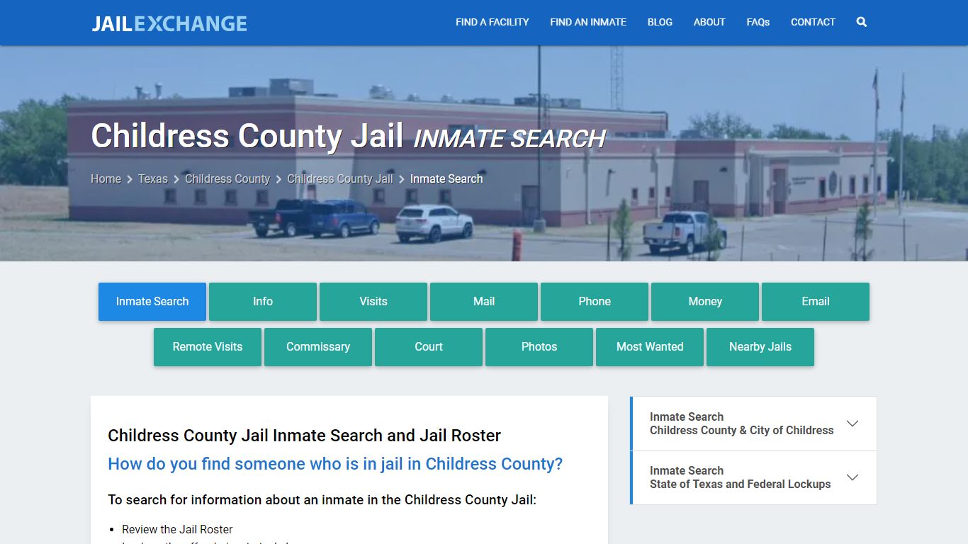 Inmate Search: Roster & Mugshots - Childress County Jail, TX