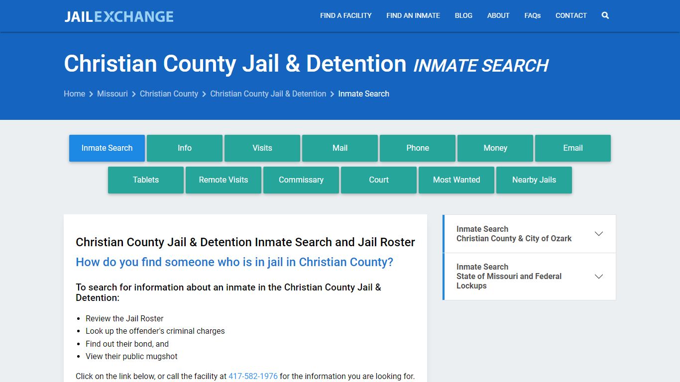 Christian County Jail & Detention Inmate Search - Jail Exchange